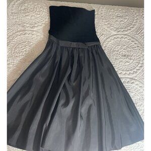 Vintage S.G.Gilbert 1980's Prom Dress Black Velvet/Taffeta Party Dress Sz 12